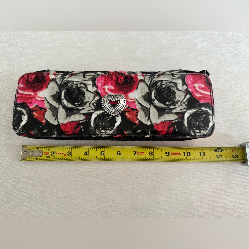 BRIGHTON Madison floral coated canvas, zip jewelry box. NWT - Picture 6 of 10